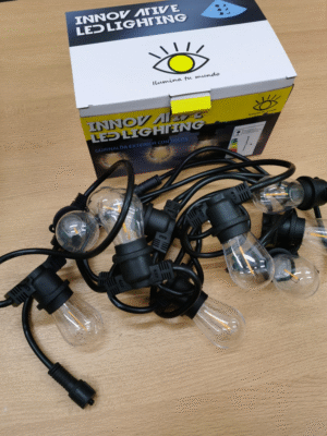 Guirnalda 5 Metros con 10 Focos Led Transparente