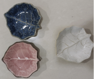 Platito Ceramica Forma Hoja Surtidos