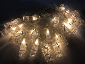 Guirnalda de Luces Led con Diseño de Broches X20