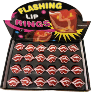 Anillos Led con Diseño de Labio X24-precio por Unidad-Pack X 24