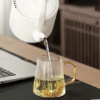 Jarra Vidrio Rayas Vertical Mando Dorado 400ml