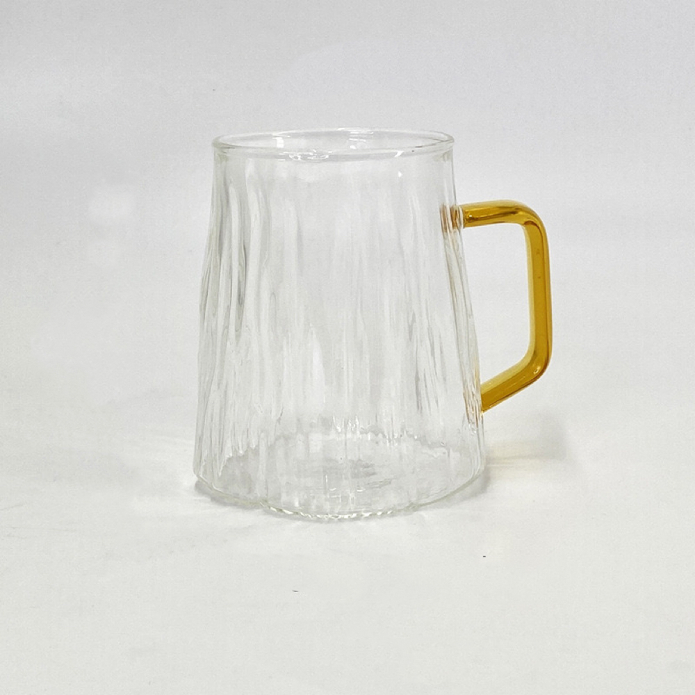 Jarra Vidrio Rayas Vertical Mando Dorado 400ml