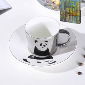 Juego de Taza Ceramica Reflejante Panda