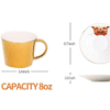 Juego Taza Ceramica Reflejante Buho