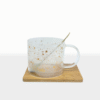 Set Taza Vidrio Simple con Cuchara