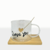 Set Taza Vidrio Love You con Cuchara