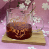 Set Taza Vidrio Corona Love con Cuchara