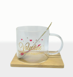 Set Taza Vidrio Together con Cuchara