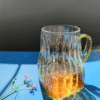 Jarra Vidrio Rayas Vertical Mando Dorado 400ml