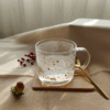 Set Taza Vidrio Simple con Cuchara