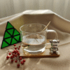 Set Taza Vidrio Osito con Cuchara