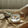 Set Taza Vidrio Love You con Cuchara