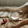 Set Taza Vidrio Corona Love con Cuchara