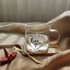 Set Taza Vidrio Love You 2 con Cuchara