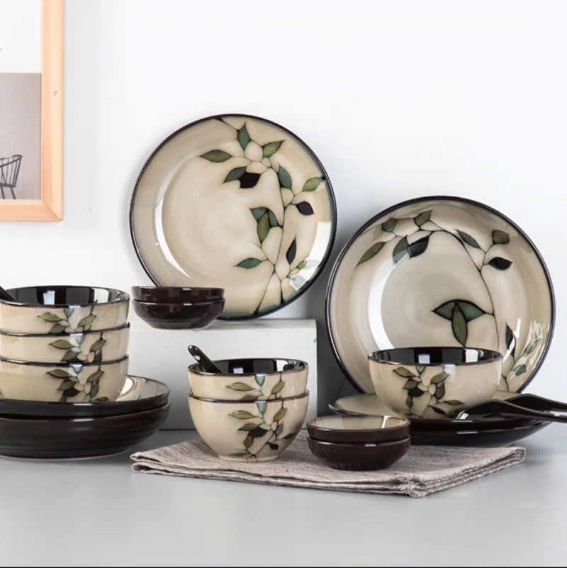 Plato Hondo Bambu Ceramica 19 Cm