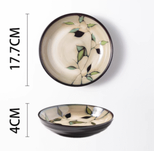 Plato Hondo Bambu Ceramica 18 Cm