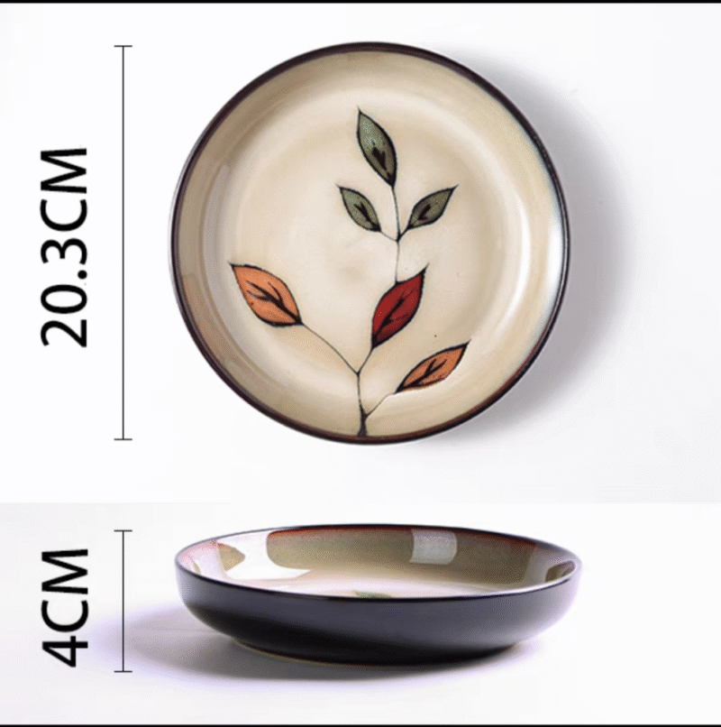 Plato Hondo Hojita Ceramica 20 Cm