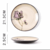 Plato Playo Magnolia Roja Ceramica 20 Cm