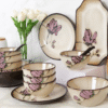 Plato Hondo Magnolia Roja Ceramica 20 Cm