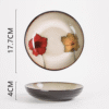 Plato Hondo Flores Ceramica 18 Cm