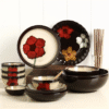 Plato Hondo Flores Ceramica 18 Cm