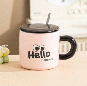 Taza Ceramica Ojitos-Rosa