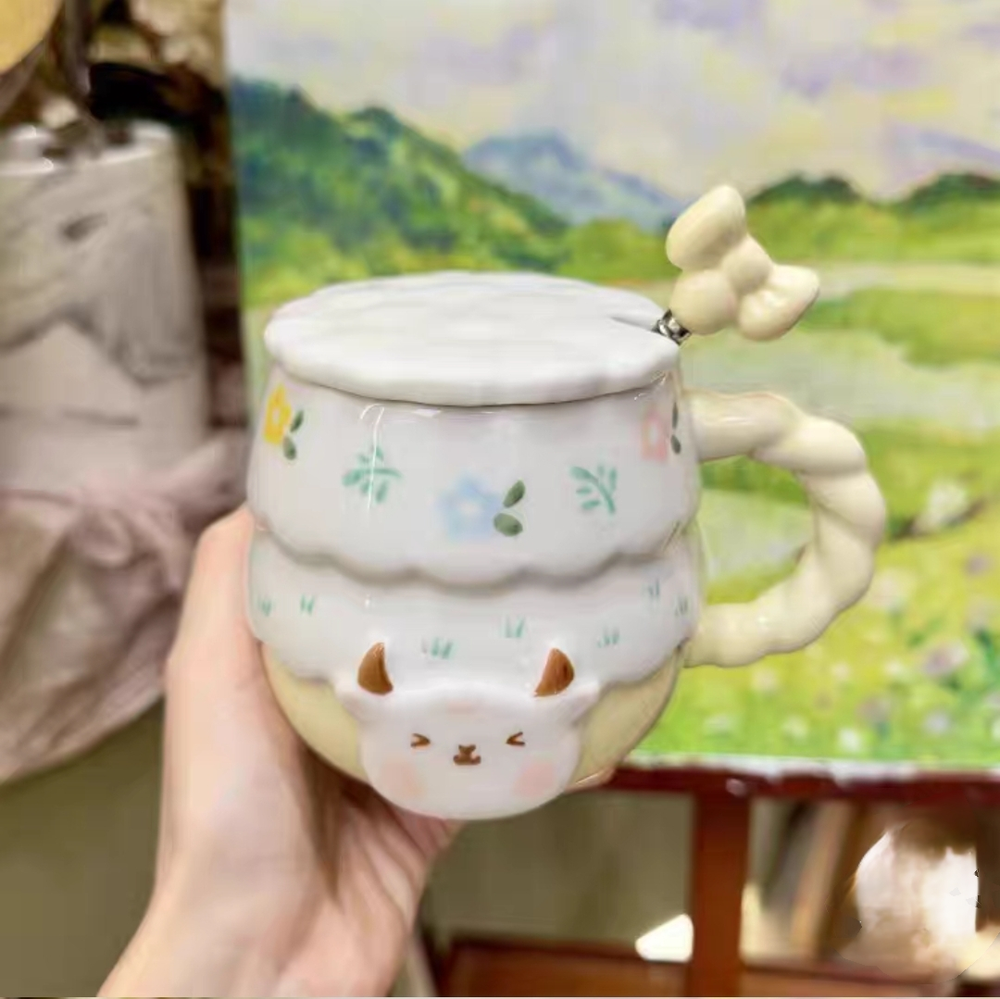 Taza Ceramica Oveja-Amarillo