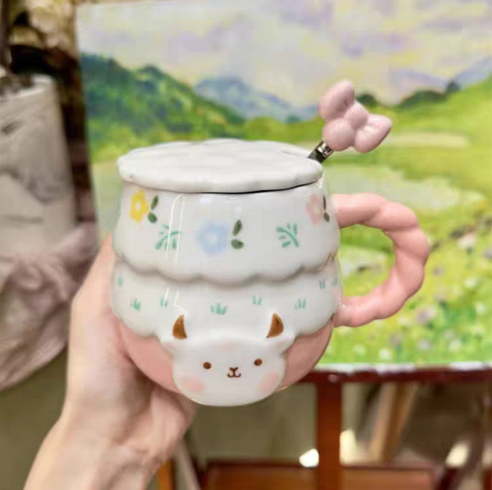 Taza Ceramica Oveja-Amarillo