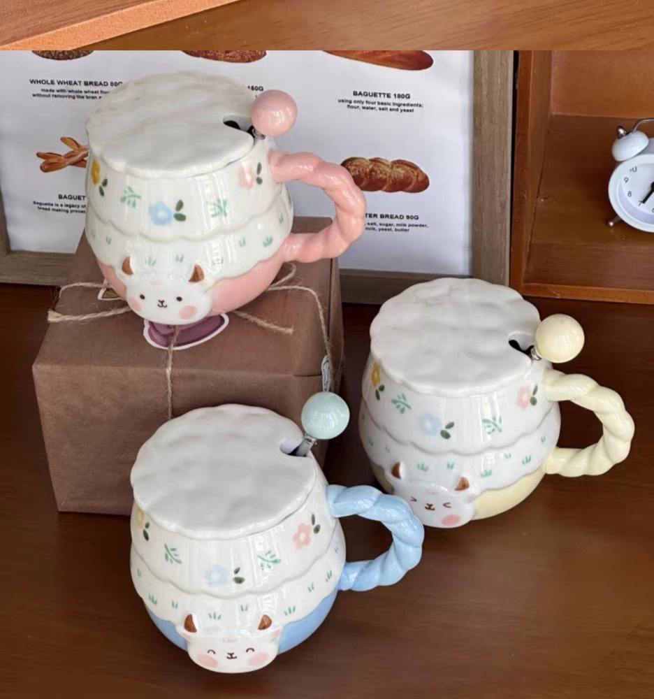 Taza Ceramica Oveja-Amarillo