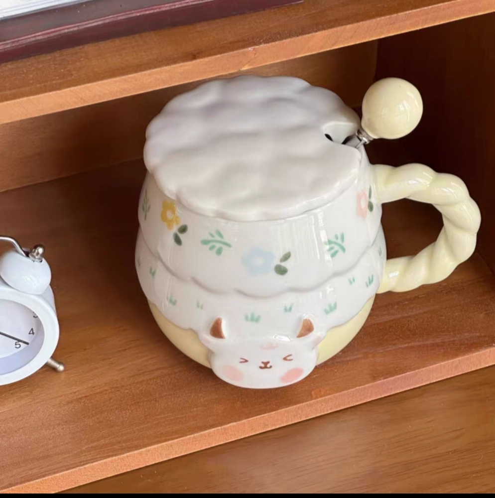 Taza Ceramica Oveja-Amarillo