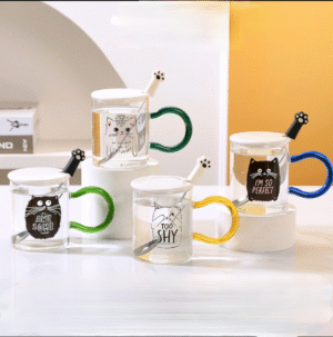 Taza Vidio Gato Mango Colores