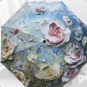 Paraguas Flores Pintura 3d