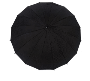 Paraguas Liso Negro Azul y Rojo Oscuro