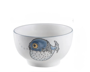 Bowl Ceramica 4.5" Pez Globo-Caja X 10 para Envio