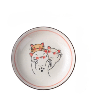 Plato 7.5" Borde Ancho 3 Gatos-Caja X 10 para Envio