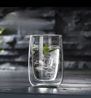 Vaso Vidrio Doble Forma Gota 250 Ml