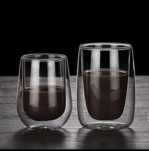 Vaso Vidrio Doble Forma Gota 350ml