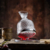 Decantador Vino de Vidrio con Aro Plateado 1500ml