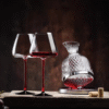 Decantador Vino de Vidrio con Aro Plateado 1500ml