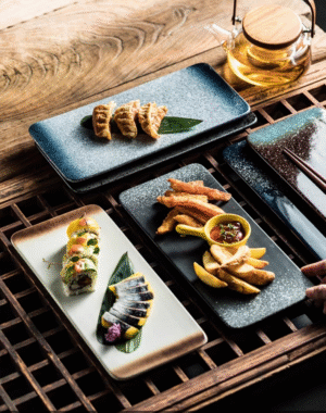 Plato Sushi Ceramica 7.5" Azul