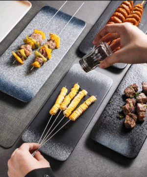 Plato Sushi Ceramica 10" Azul
