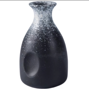 Botella de Sake Ceramica 300 Negro y Blanco