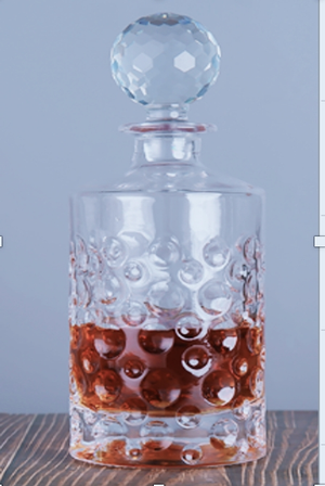 Botella Whisky Vidrio Labrado 950 Ml