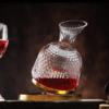 Decantador Vino de Vidrio con Aro Dorado 1500ml