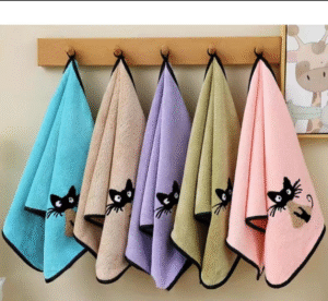 Toalla de Mano Absorbente Gato Negro-Pack X 5