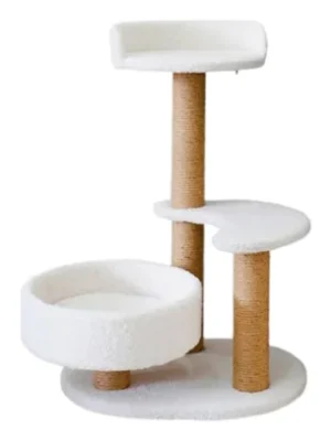 Rascador 3 Niveles con Cama y Pelota - H 71 Cm